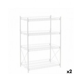 Scaffale Confortime Metallo Bianco 52 x 34 x 86 cm (2 Unità)