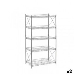 Scaffale Confortime Metallo 52 x 34 x 110 cm (2 Unità)