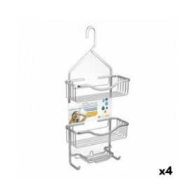Portaoggetti da Doccia Confortime Alluminio 27,5 x 12 x 63,5 cm (4 Unità)
