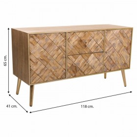 Cassettiera Alexandra House Living Marrone Legno di paulownia 41 x 65 x 118 cm