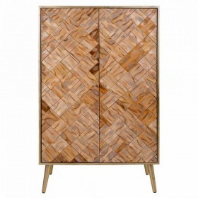 Armadio Alexandra House Living Marrone Legno di paulownia 42 x 125 x 76 cm