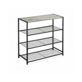 Scaffale Confortime Nero Metallo 60 x 30 x 63,5 cm (3 Unità)
