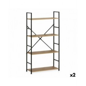 Scaffale Confortime 4 Mensole Metallo 58,6 x 23,5 x 112 cm (2 Unità)
