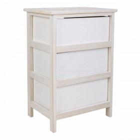 Cassettiera Alexandra House Living Bianco Legno di paulownia 29 x 58 x 40 cm