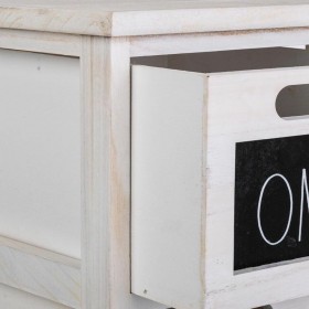Cassettiera Alexandra House Living Bianco Legno di paulownia 32 x 81 x 26 cm