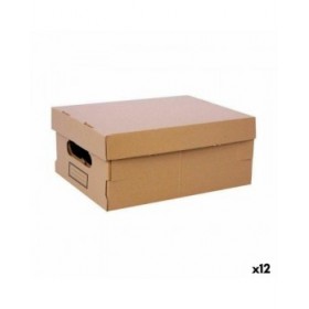 Scatola portaoggetti con coperchio Confortime Cartone 30 x 22,5 x 12,5 cm (12 Unità)