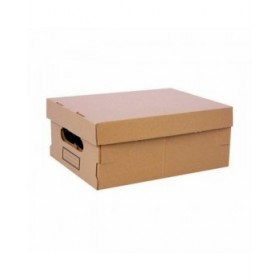 Scatola portaoggetti con coperchio Confortime Cartone 36,5 x 28,5 x 16,5 cm (6 Unità)