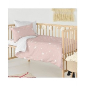Set di copripiumino HappyFriday Basic Kids Rosa Culla Neonato 2 Pezzi