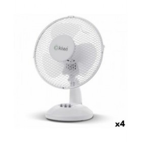 Ventilatore da Tavolo Kiwi Bianco Ø 27 cm 21W (4 Unità)