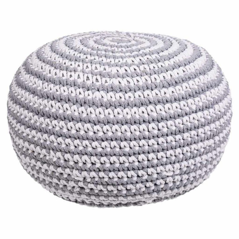 Puff Alexandra House Living Bianco Grigio polistirene 45 x 30 x 45 cm