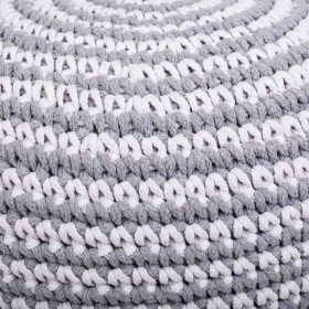 Puff Alexandra House Living Bianco Grigio polistirene 45 x 30 x 45 cm