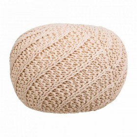 Puff Alexandra House Living Crema polistirene 45 x 30 x 45 cm