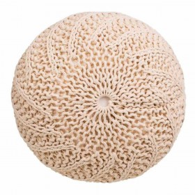 Puff Alexandra House Living Crema polistirene 45 x 30 x 45 cm