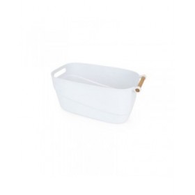 Cestino Multiuso Confortime Plastica Con manici Legno 40 x 21,5 x 18 cm (12 Unità)