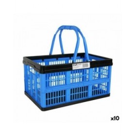 Scatola Pieghevole con Manici Tontarelli Voilà Azzurro 16 L 39 x 25,5 x 21 cm (10 Unità)