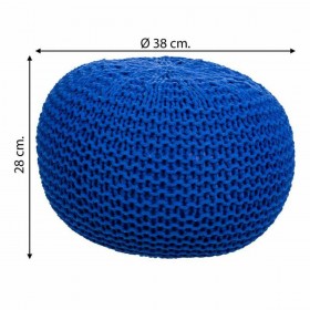 Puff Alexandra House Living Blu scuro polistirene 38 x 28 x 38 cm