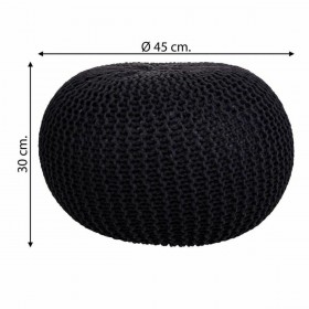Puff Alexandra House Living Nero polistirene 45 x 30 x 45 cm