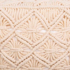 Puff Alexandra House Living Crema polistirene 45 x 40 x 45 cm