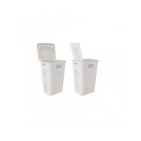 Cesto per i Panni Tontarelli Bella Doppio coperchio 60 L Bianco 40,5 x 33 x 59 cm (5 Unità)