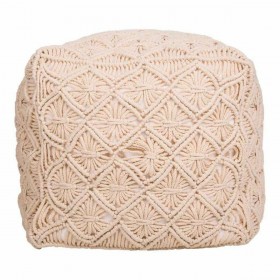 Puff Alexandra House Living Crema polistirene 45 x 40 x 45 cm