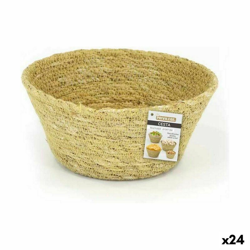 Cestino Multiuso Privilege Erba di mare Rotondo Rotonda 13 x 7 cm (24 Unità)