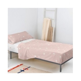 Set di Lenzuola HappyFriday Basic Kids Little star Rosa 2 Pezzi