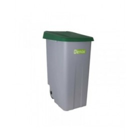 Secchio Spazzatura con Ruote Denox 110 L Verde 58 x 41 x 89 cm (2 Unità)