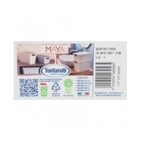 Scatola portaoggetti con coperchio Tontarelli Maya Bianco 4,2 L 28 x 18 x 11,2 cm (12 Unità)