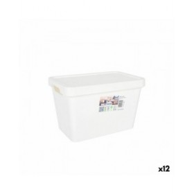 Scatola portaoggetti con coperchio Tontarelli Maya Bianco 6,4 L 28 x 18 x 17,7 cm (12 Unità)