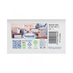 Scatola portaoggetti con coperchio Tontarelli Maya Bianco 9,2 l 36 x 28 x 11 cm (12 Unità)