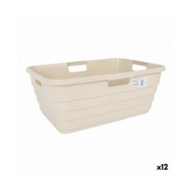 Cesto per i Panni Tontarelli Maya Beige Plastica 54,5 x 37,5 x 22 cm (12 Unità)
