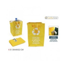 Sacchetti per la Spazzatura Confortime Plastic Giallo Plastica 24 Unità