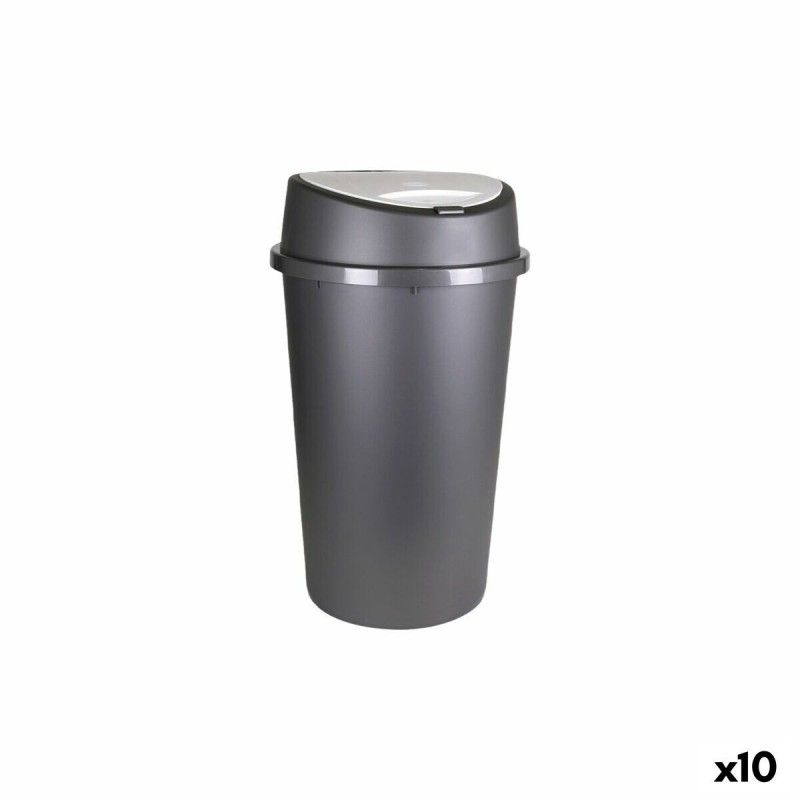 Secchio della spazzatura Tontarelli Bingo Grafite 45 L (10 Unità)