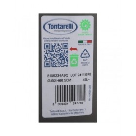 Secchio della spazzatura Tontarelli Bingo Grafite 45 L (10 Unità)