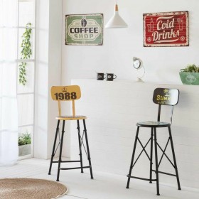 Placca da Parete Alexandra House Living Coffee Shop Ferro 59 x 1 x 40 cm