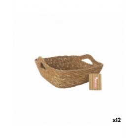 Cestino Multiuso Privilege Marrone vimini 22 x 22 x 8 cm (12 Unità)