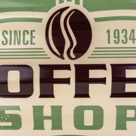 Placca da Parete Alexandra House Living Coffee Shop Ferro 59 x 1 x 40 cm