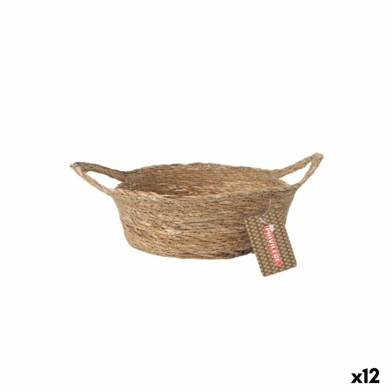 Cestino Multiuso Privilege   Marrone vimini ø 22 x 8 cm (12 Unità)