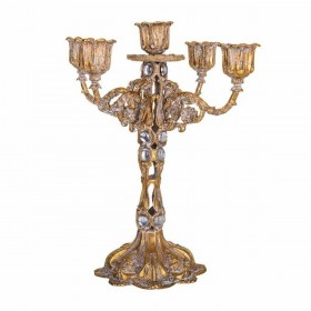 Candelabro Alexandra House Living Dorato Ferro 17 x 25 x 17 cm