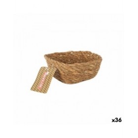 Cestino Multiuso Privilege   Marrone vimini Quadrato 12 x 12 x 5 cm (36 Unità)