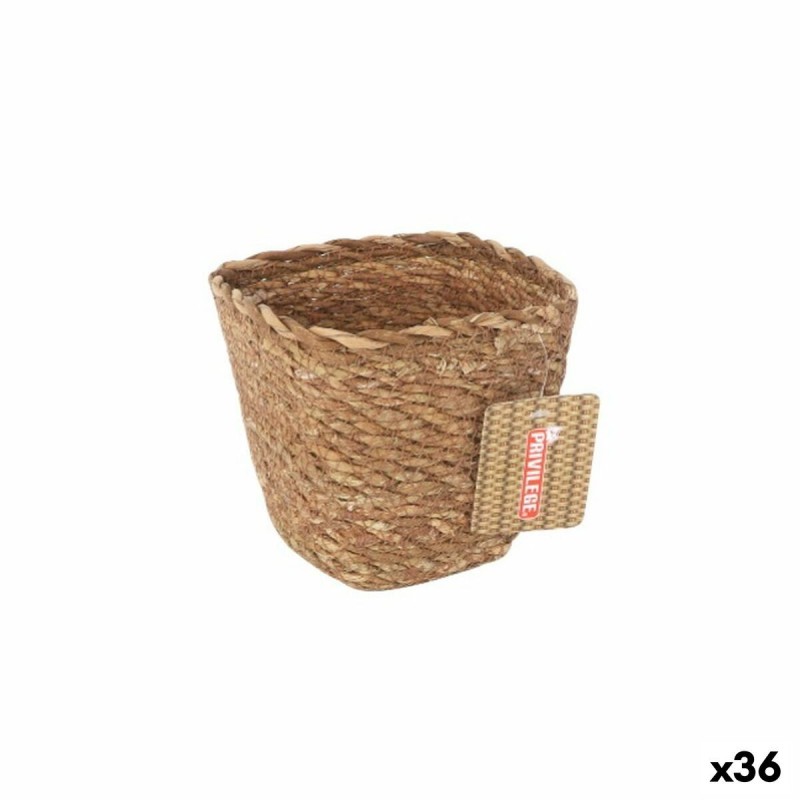 Cestino Multiuso Privilege   Marrone vimini Quadrato 12 x 12 x 11 cm (36 Unità)
