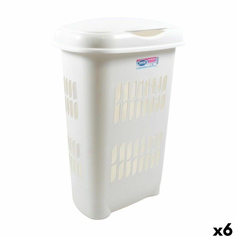 Secchio contenitore Tontarelli Bianco 55 L 46 x 34 x 64 cm (6 Unità)
