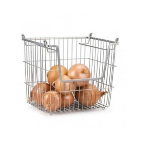 Cestino Multiuso Confortime Grigio Metallo 32 x 27 x 23 cm (6 Unità)