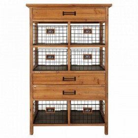 Cassettiera Alexandra House Living Naturale Legno Legno di abete 34 x 114 x 70 cm
