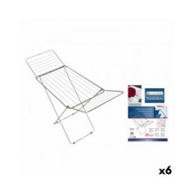 Stendibiancheria Pieghevole 18 m Confortime Hibisco Argentato Metallo 180 x 55 x 109 cm (6 Unità)