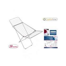Stendibiancheria Pieghevole 18 m Confortime Hibisco Argentato Metallo 180 x 55 x 109 cm (6 Unità)