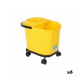 Secchio per Pavimenti Kety Giallo 16 L 40,5 x 30 x 35 cm (6 Unità)