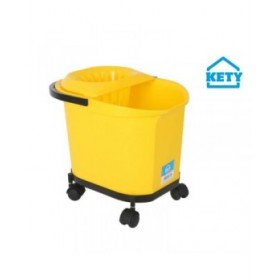Secchio per Pavimenti Kety Giallo 16 L 40,5 x 30 x 35 cm (6 Unità)