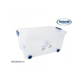 Scatola con Ruote per Organizzare Tontarelli 59 x 38 x 29 cm (6 Unità)