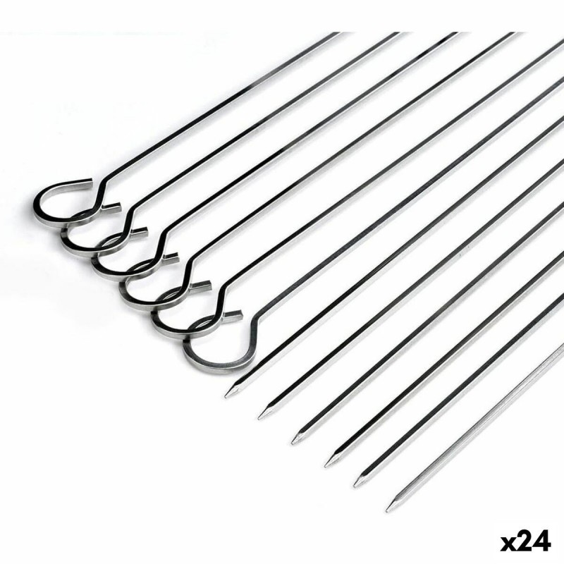 Set di Spiedini per Barbecue Algon Metallo 27 cm 6 Pezzi (24 Unità)